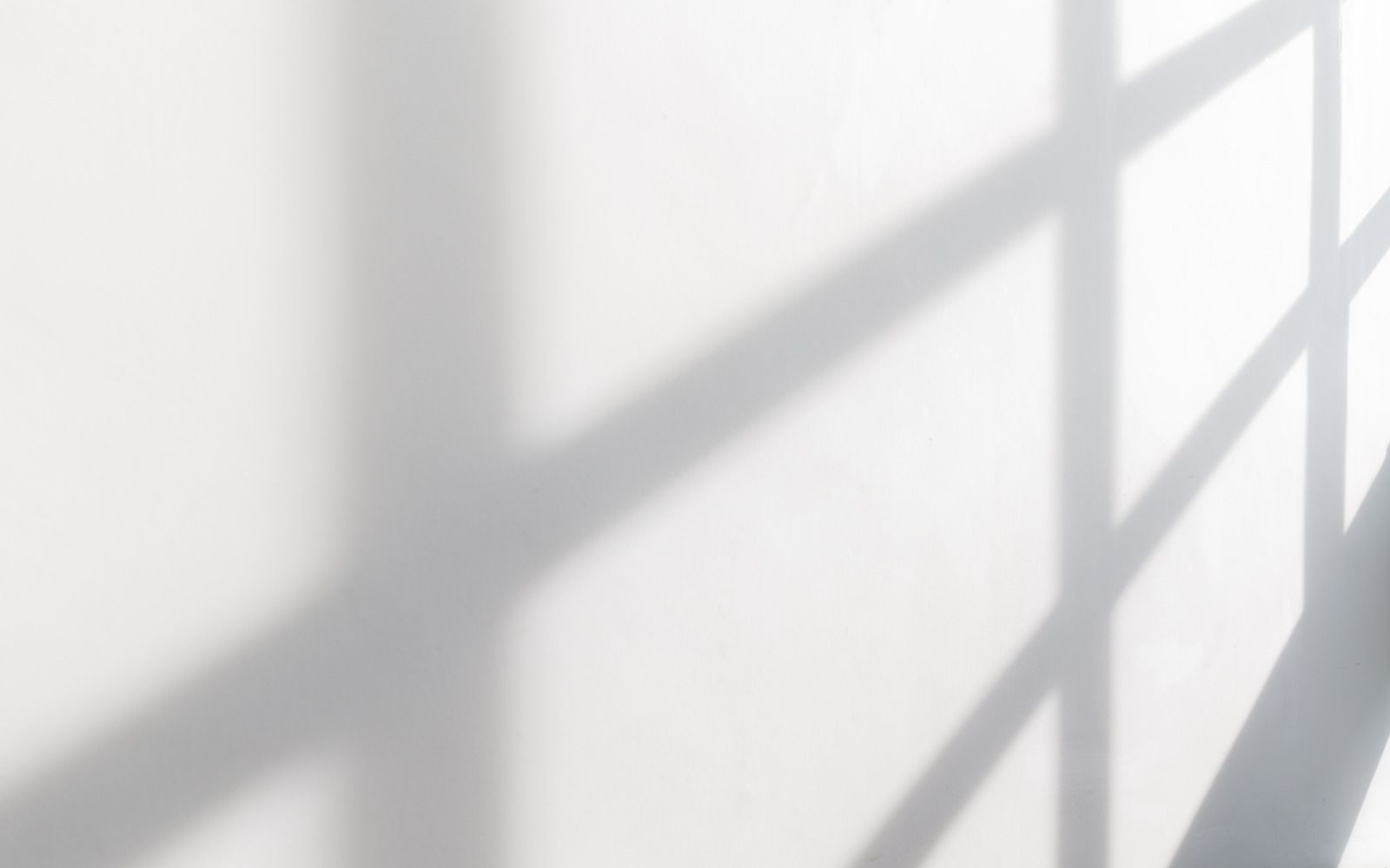 Shadows of a window against a white wall.