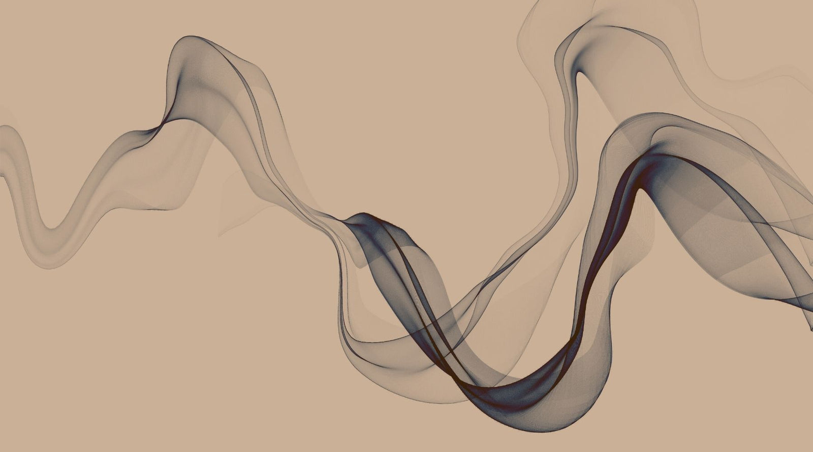 Blue paint swirl over a tan-colored background.